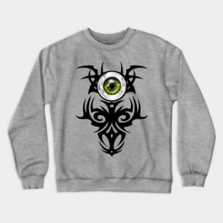 Tribal green marble eye Crewneck Sweatshirt